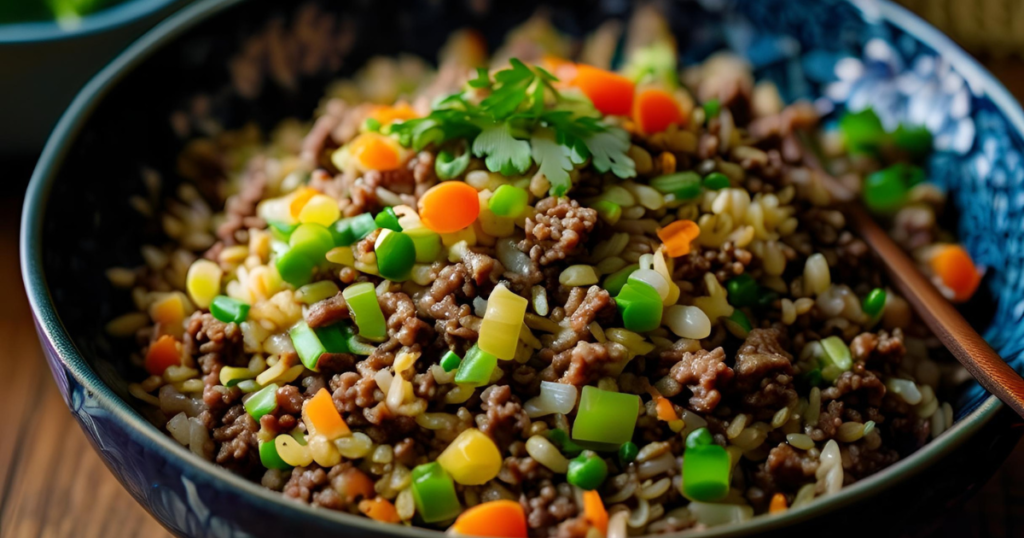 Ground Beef Fried Rice