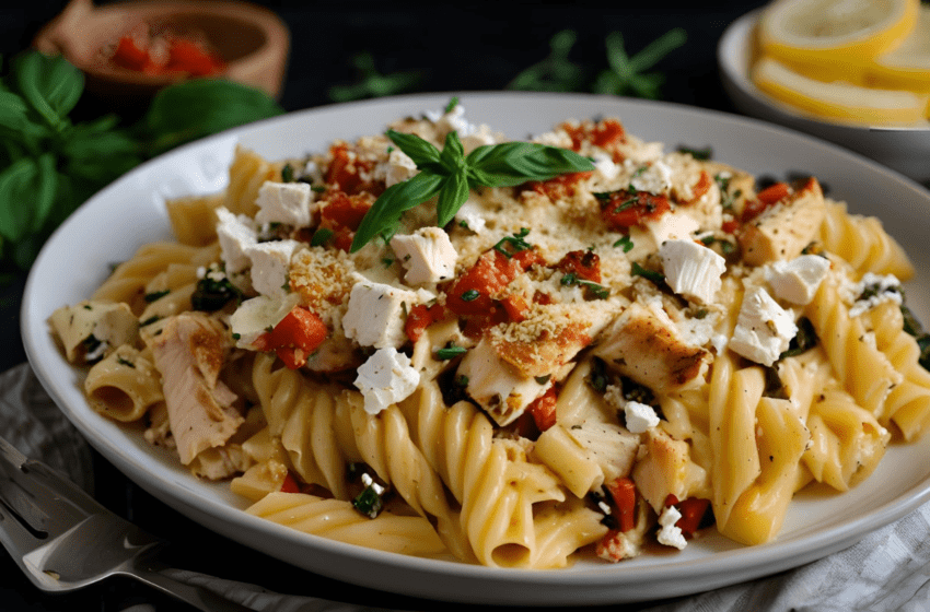 Baked Feta Pasta With Chicken