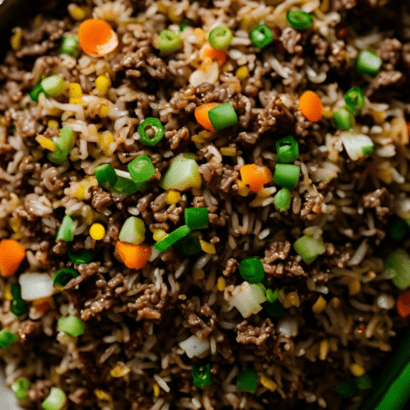 Ground Beef Fried Rice