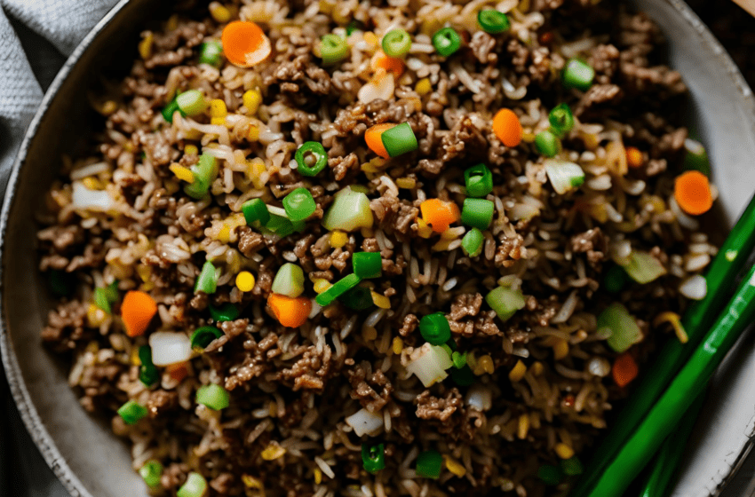 Ground Beef Fried Rice