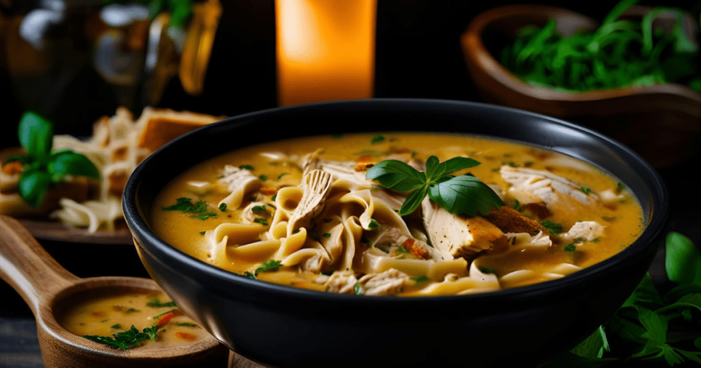 Creamy Cajun Chicken Pasta Soup