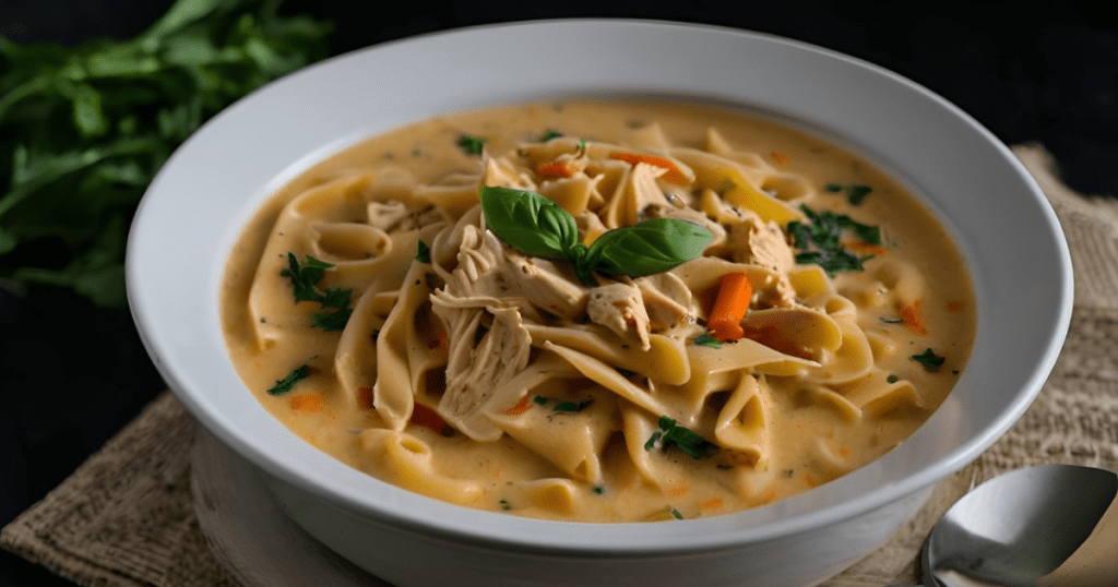 Creamy Cajun Chicken Pasta Soup