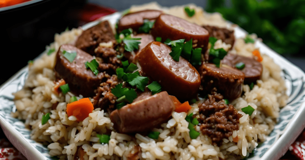 crockpot sausage and rice