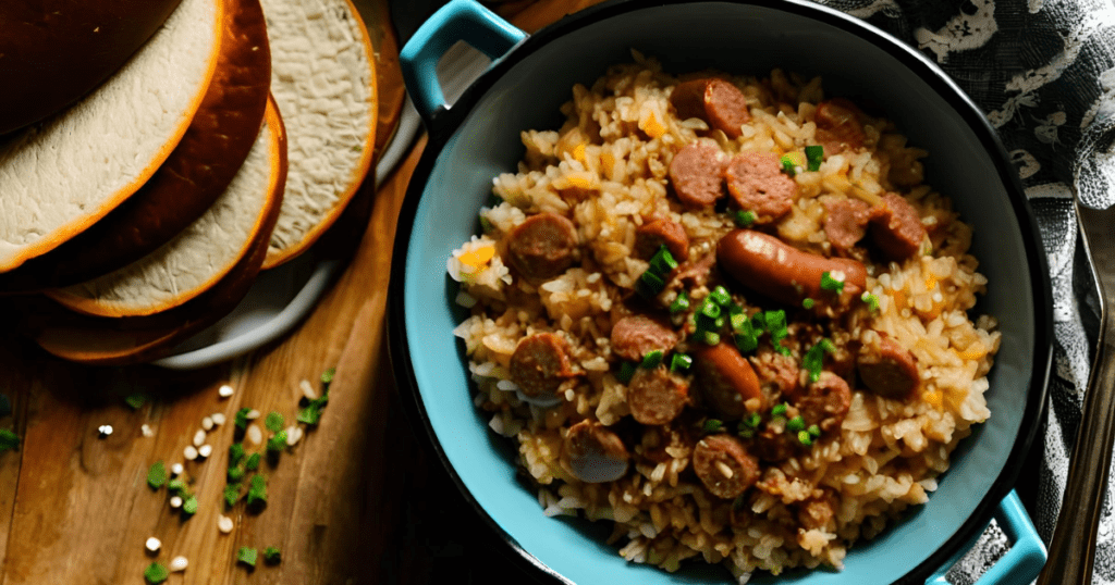 crockpot sausage and rice
